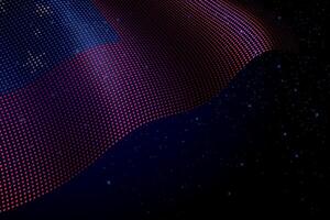 Samoa digital flag made of dots over a starry background vector