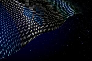 Saint Vincent and the Grenadines digital flag made of dots over a starry background vector