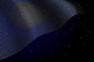 Palau digital flag made of dots over a starry background vector