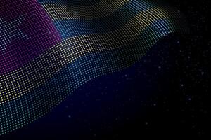 Togo digital flag made of dots over a starry background vector