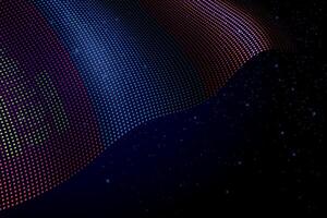 Mongolia digital flag made of dots over a starry background vector