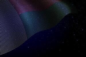 Madagascar digital flag made of dots over a starry background vector