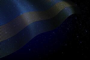 Rwanda digital flag made of dots over a starry background vector