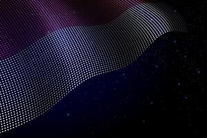 Monaco digital flag made of dots over a starry background vector