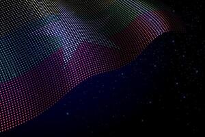Myanmar digital flag made of dots over a starry background vector