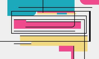 Clean Flat Design Shapes and Colors vector