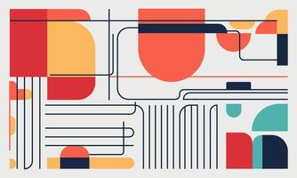 Geometric Shapes with Flat Design vector