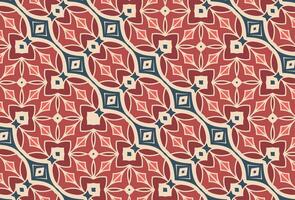 Red and blue fabric design pattern vector
