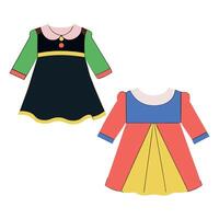 Two dresses with different colors and designs vector