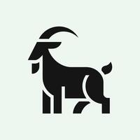 Minimal silhouette Goat, unique, goat standing vector