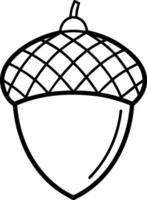 Minimalist Acorn Outline - Perfect for Autumn and Fall-Themed Designs vector