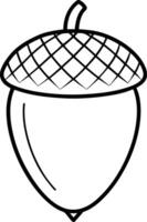 A Simple Acorn Outline - Perfect for Autumn and Fall-Themed Designs vector