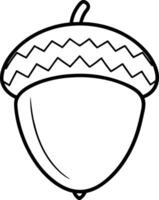 Simple Acorn Outline - Perfect for Autumn and Fall-Themed Designs vector