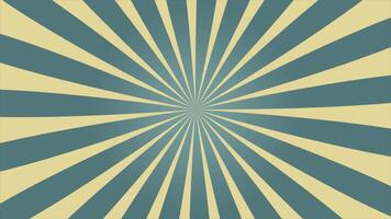 Retro radial sunburst animation, vintage rays, dynamic background, abstract light burst, motion starburst, hypnotic effect, seamless loop, energetic, glowing stripes, pop art, speed lines, retro video