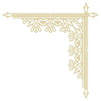 Elegant Decorative Corner Design with Ornamental Abstract Filigree. vector