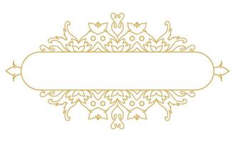 Elegant Vintage Frame with Classic Style and Ornamental Element. vector