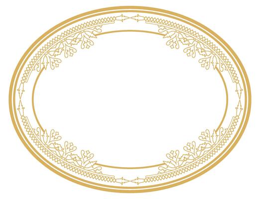 Victorian Ornamental Frame with Decorative Abstract Calligraphy and Flourish.