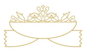 Retro Ornamental Frame with Abstract Decorative Flourish and Calligraphy. vector