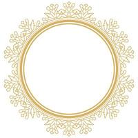 Antique Decorative Frame with Ornamental Calligraphy and Abstract Flourish. vector