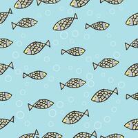 Seamless pattern with fish. vector