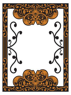 Elegant Ornamental Frame for Anniversary Cards