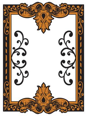 Ornamental Baroque Frame for Elegant Invitations