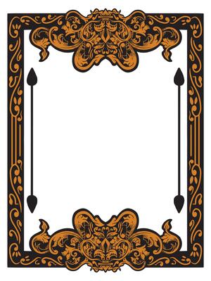 Decorative Ornate Frame with Elegant Floral Accents