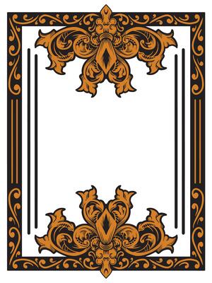Decorative Ornamental Frame for Luxury Announcements