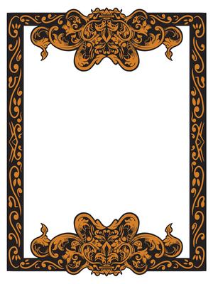 Ornamental Frame for Wedding Invitations Cards