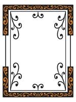 Stylish Ornamental Floral Frame for Event Branding vector