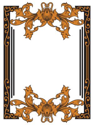 Luxurious Floral Ornamental Frame for Event