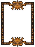 Decorative Ornamental Frame with Stylish Swirls vector