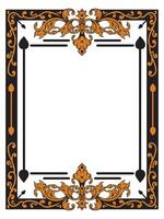 Ornamental Decorative Frame with Sketch-Style Borders vector