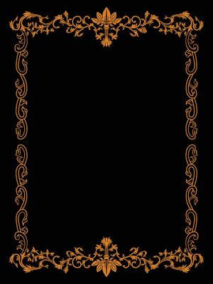Elegant Ornate Frame for High-End Gala Announcements