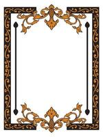 Baroque Ornamental Frame with Classic Swirls vector
