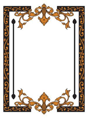 Baroque Ornamental Frame with Classic Swirls