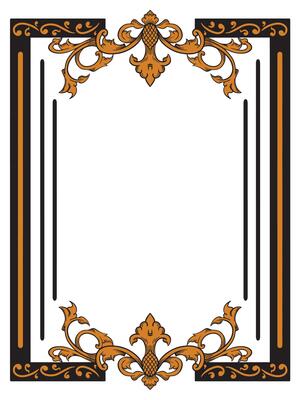 Intricate Floral Ornamental Frame for Artistic Use