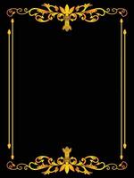 Elegant Gold Ornamental Frame for High-Class Designs vector
