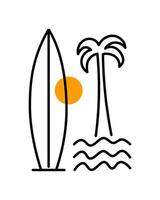 Simple illustration of the summer vibes symbol for t shirt sticker and print vector