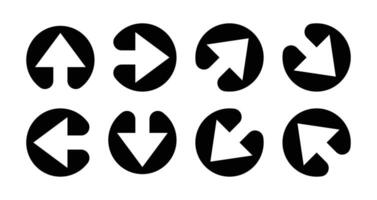 arrow keys in round shape. a collection of arrow directional symbols for interface design, web design, apps and more. vector