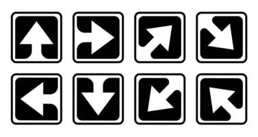 arrow keys in square shape. a collection of arrow directional symbols for interface design, web design, apps and more. vector