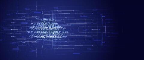 Cloud technology futuristic and innovation. Networking technology. Cloud computing Abstract technology illustration background. vector