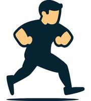 Man Running for Fitness and Speed vector