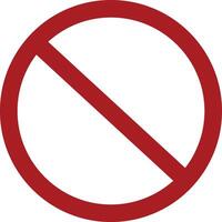 No sign on white background vector