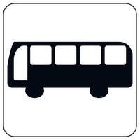 simple flat graphic of public Bus Icon, side view vector
