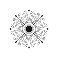 Decorative Mandala Pattern with Floral Elements vector