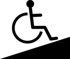 Wheelchair ramp icon isolated on white background . Access ramp sign . illustration vector