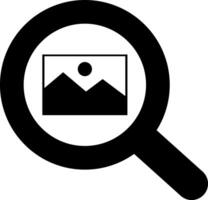 Finding photo icon . Image search icon . Find photo. illustration vector