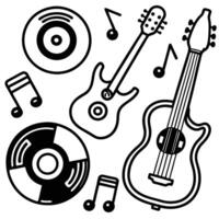 music instruments and musical instruments illustration vector