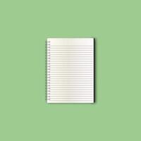 Blank Spiral Notebook Ready for Notes and Ideas with green background vector